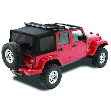 Bestop Replace-A-Top for OEM Hardware For Jeep 2010-2018 Wrangler JK 4 Door Tinted No Door Skins Included 79847-17